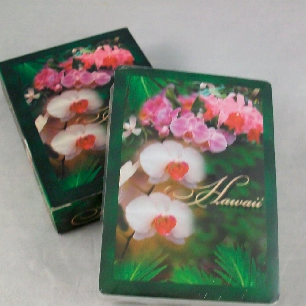 John Hinde Hawaiian Orchid Flowers Souvenir Playing Cards New Factory Sealed